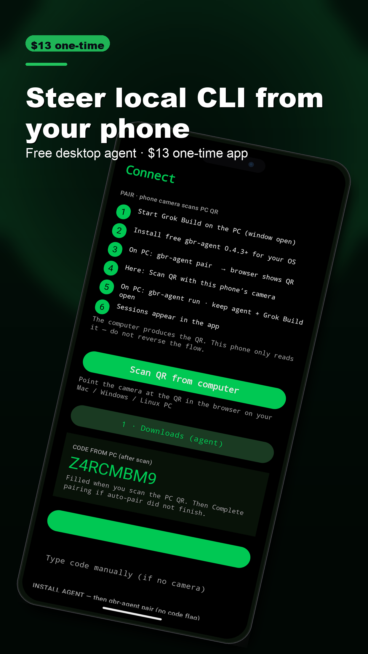 Steer local CLI from your phone